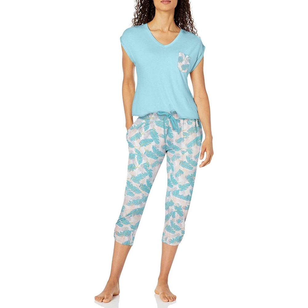 Mae 2 Pc French Terry Carpi & Top Pajamas 3X